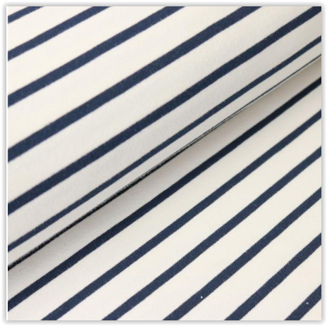 Buy 903-dark-blue French Terry striped * From 50 cm