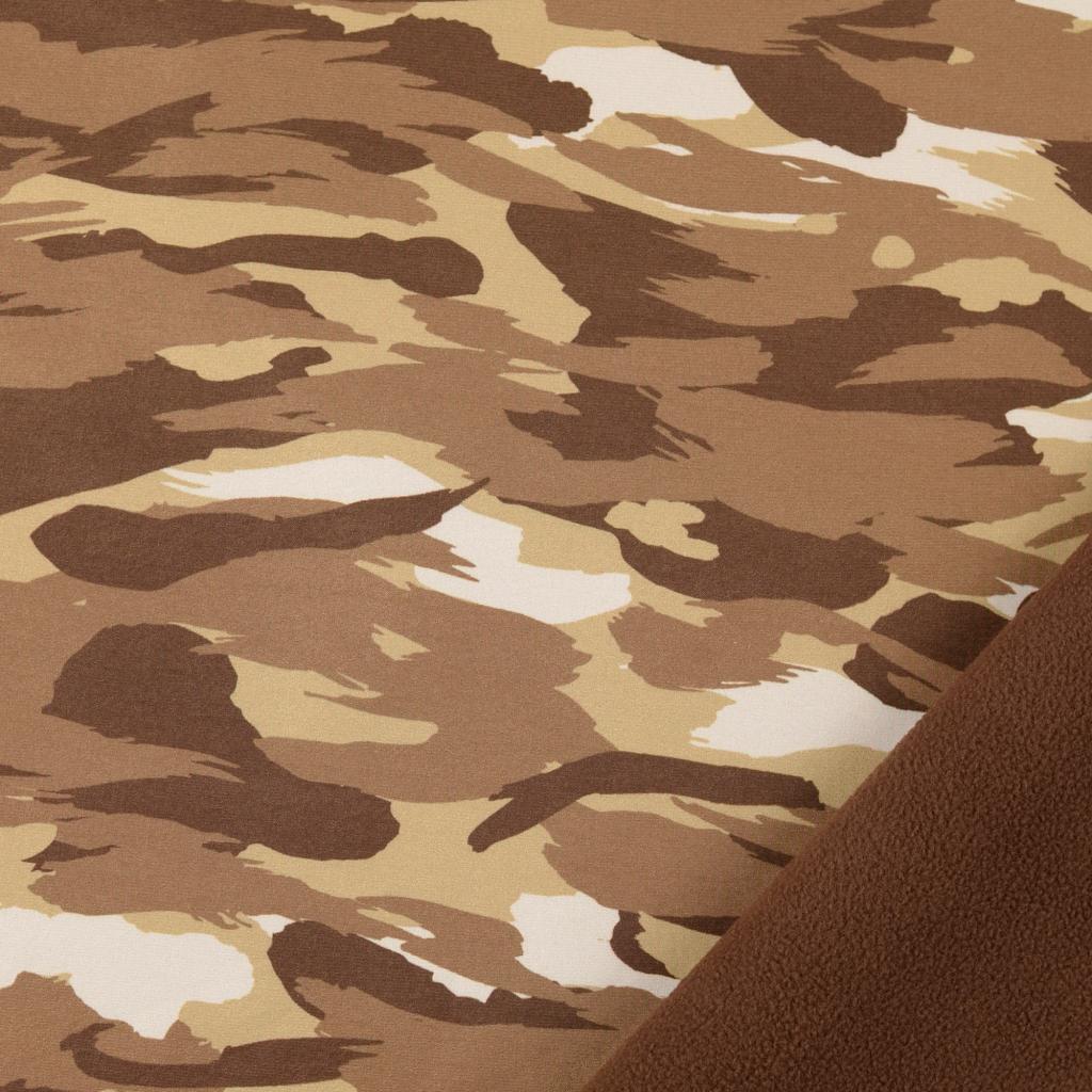 Buy 007-camouflage-brown Softshell printed * From 50 cm