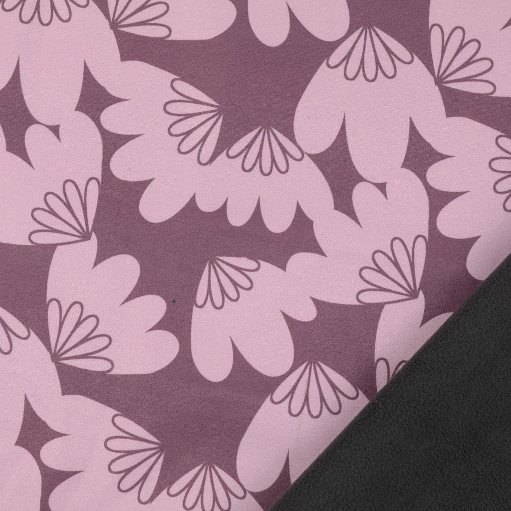 Buy 008-flowers-pink Softshell printed * From 50 cm
