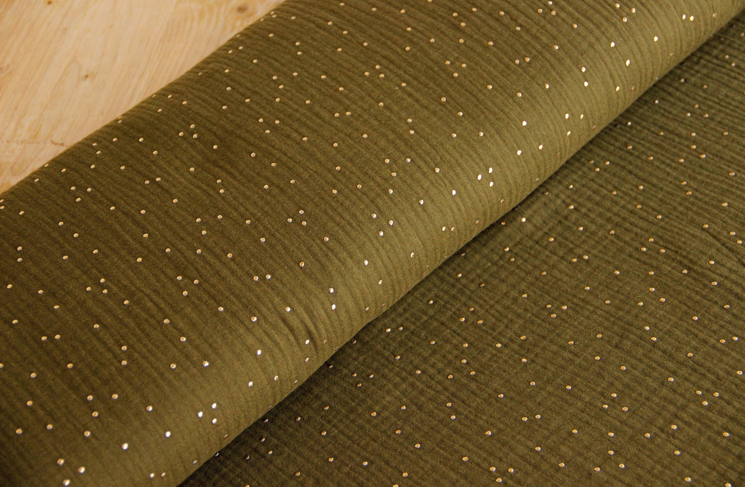 Muslin gold dots - 20 colors *From 25 cm-9