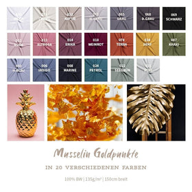 Musselin Goldpunkte *Ab 25 cm