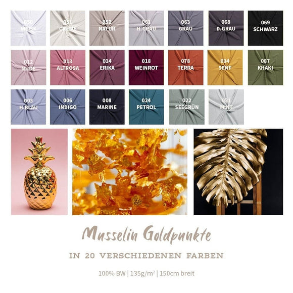 Musselin Goldpunkte *Ab 25 cm