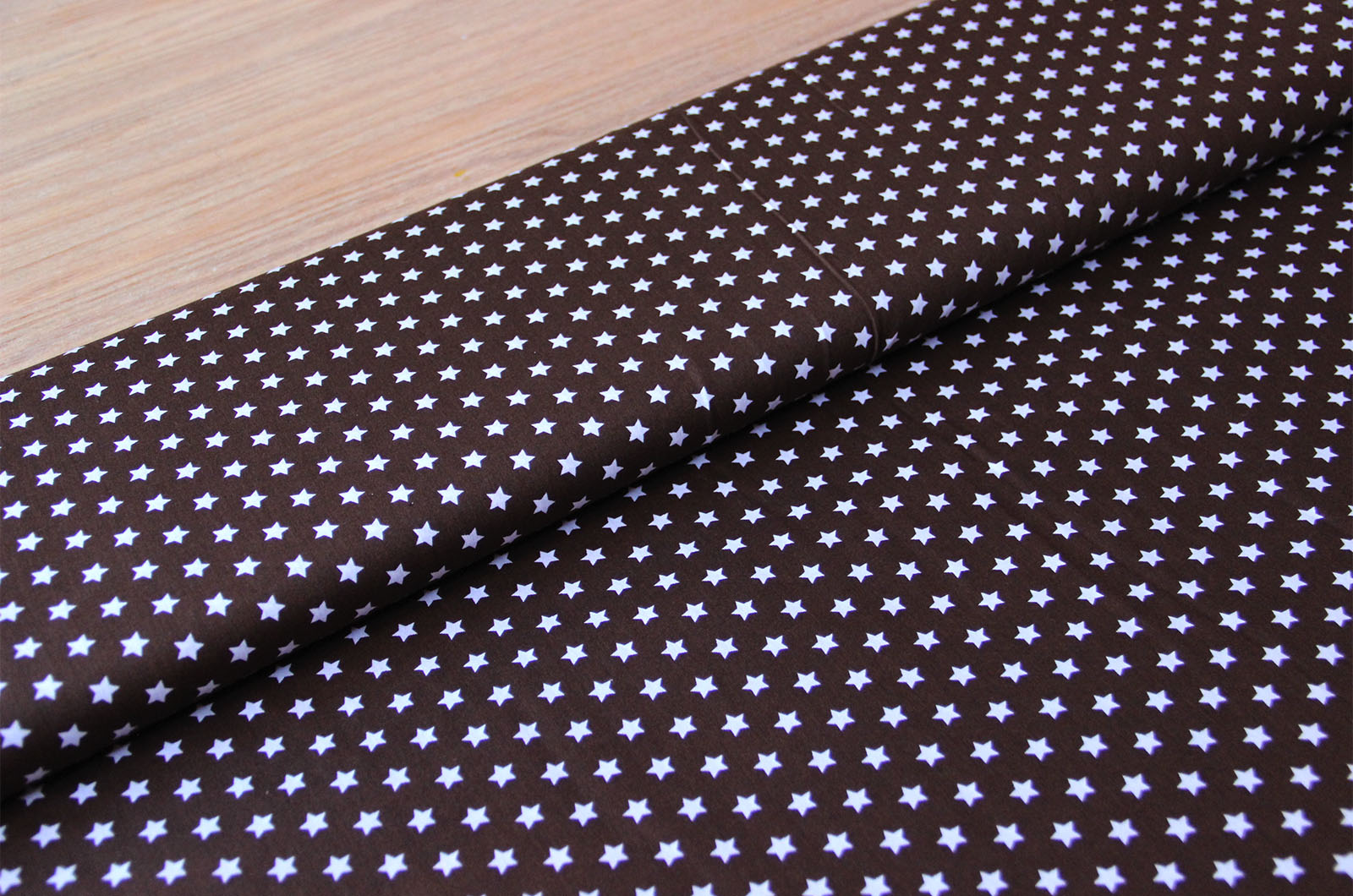 Buy 055-brown Cotton print stars 1cm * From 50cm