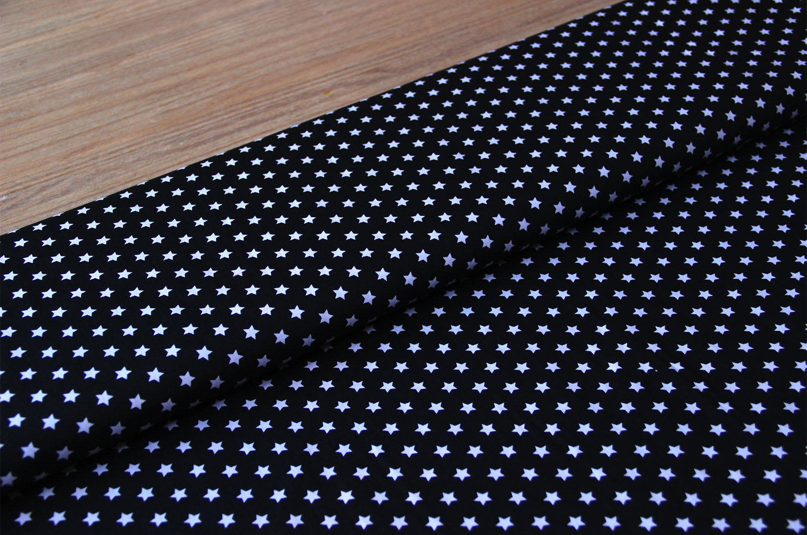 Buy 069-black Cotton print stars 1cm * From 50cm