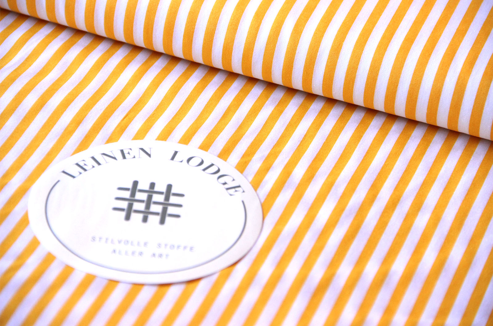 Buy 035-yellow Cotton print stripes 5 mm * From 50cm
