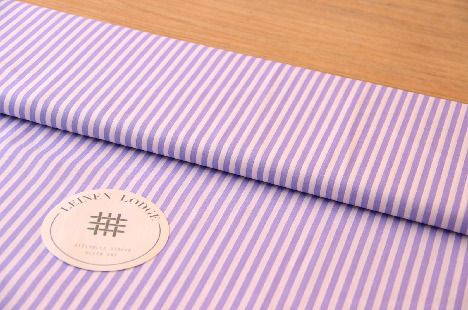 Buy 043-lilac Cotton print stripes 5 mm * From 50cm