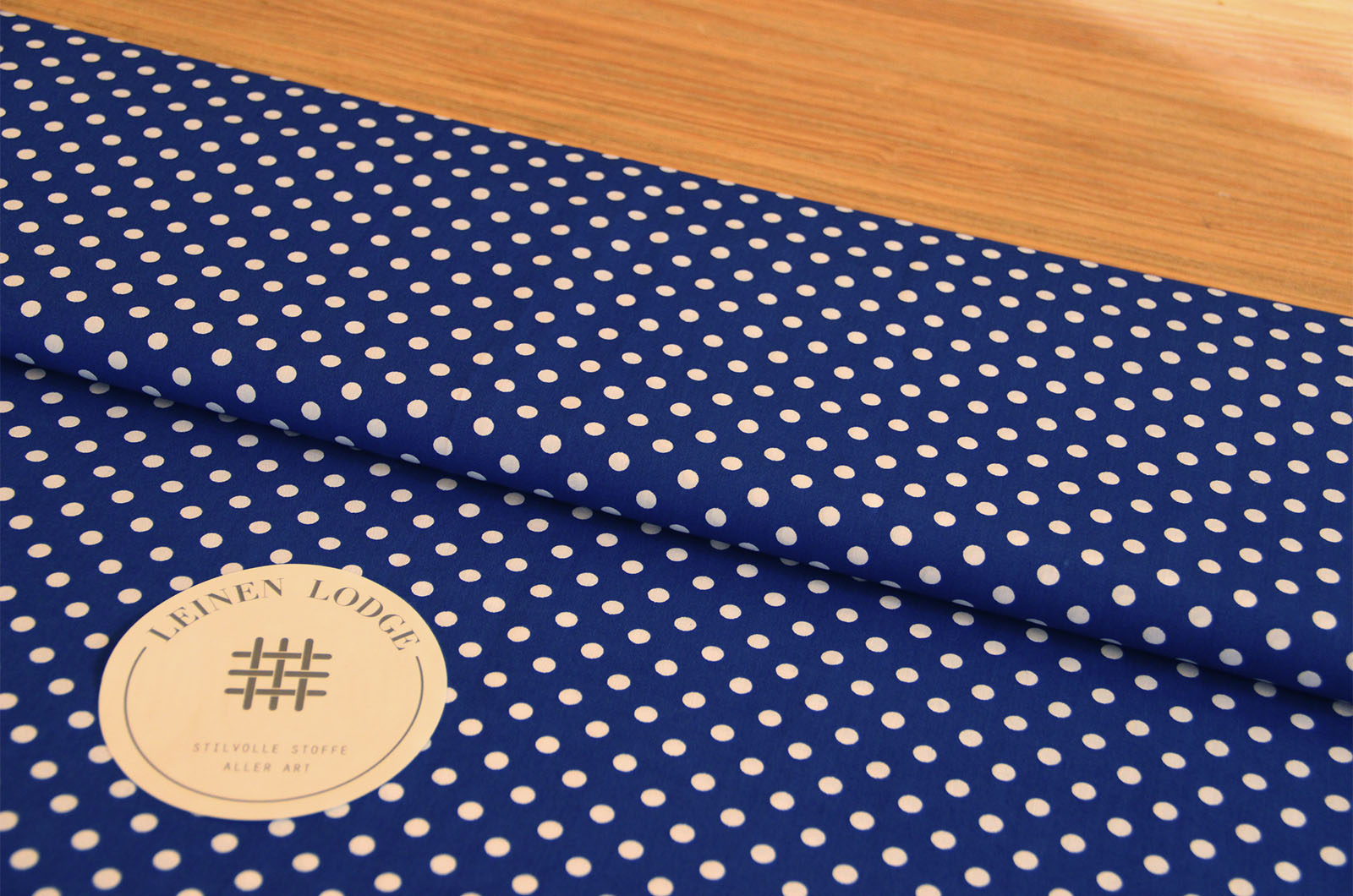 Buy 005-blue Cotton print dots 5mm * From 50cm