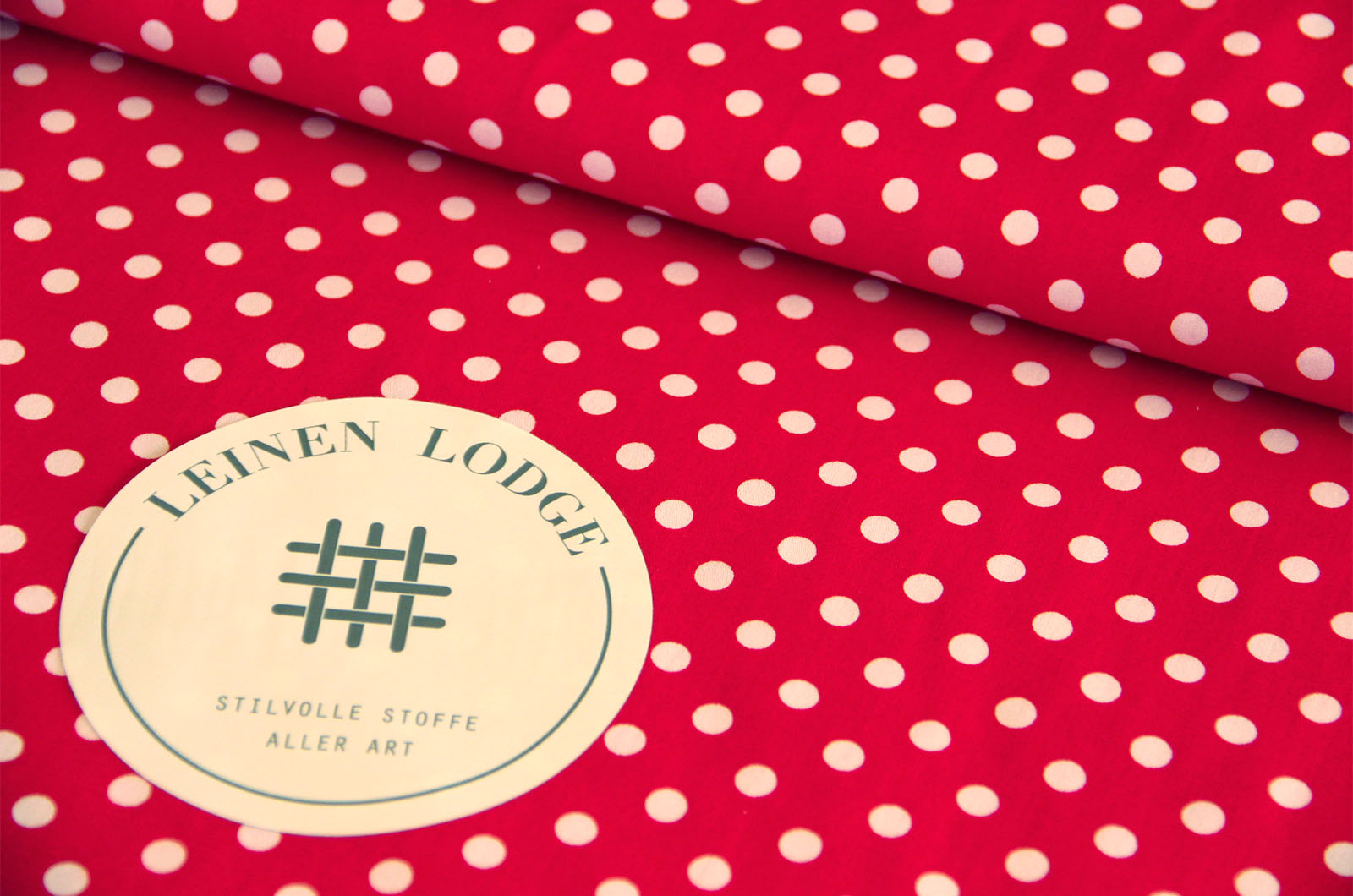 Buy 015-red Cotton print dots 5mm * From 50cm
