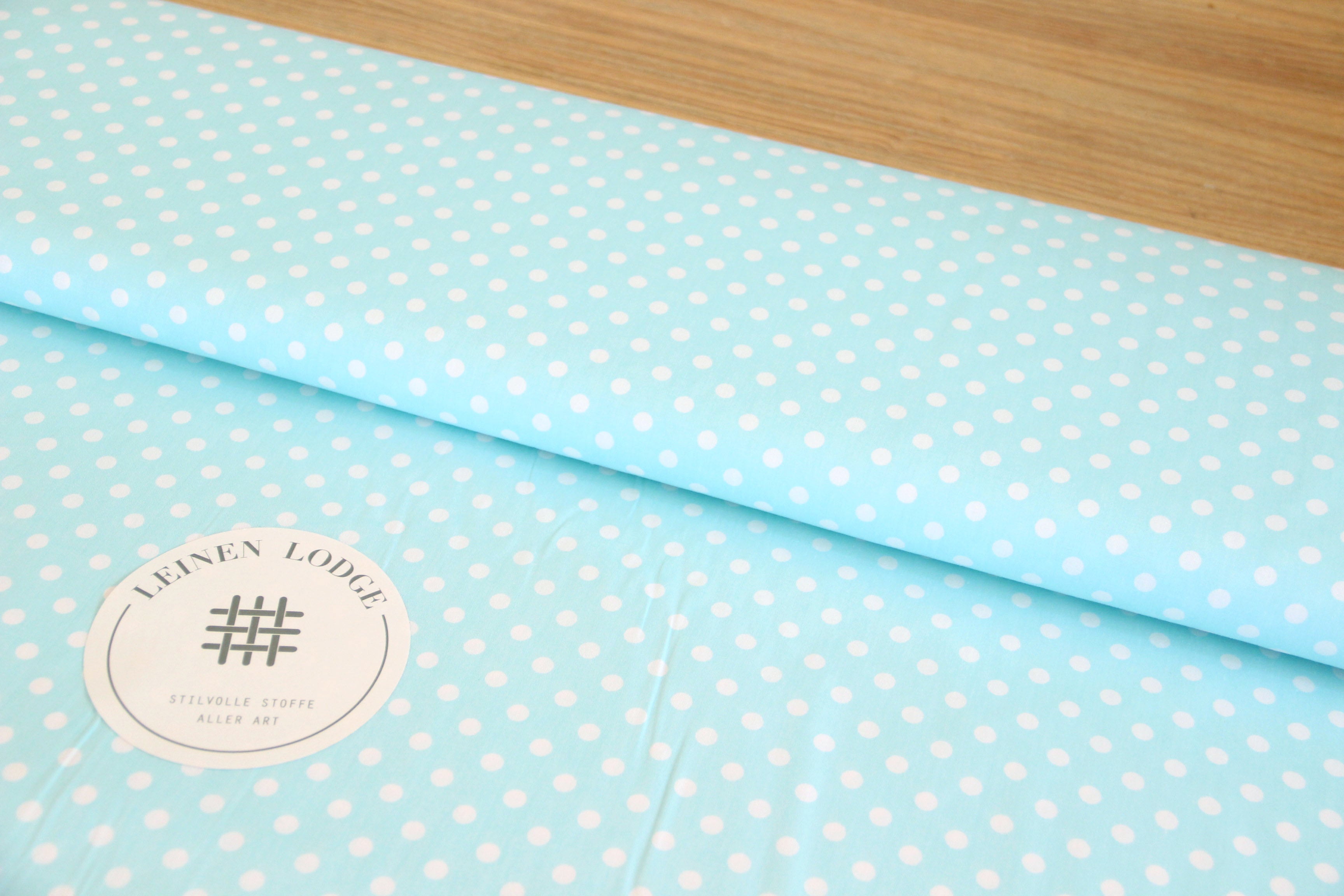 Buy 022-mint Cotton print dots 5mm * From 50cm