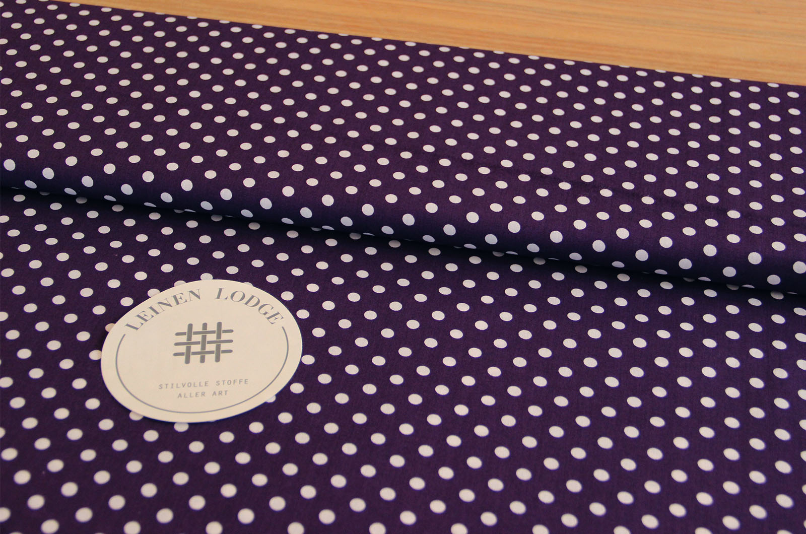 Buy 045-purple Cotton print dots 5mm * From 50cm