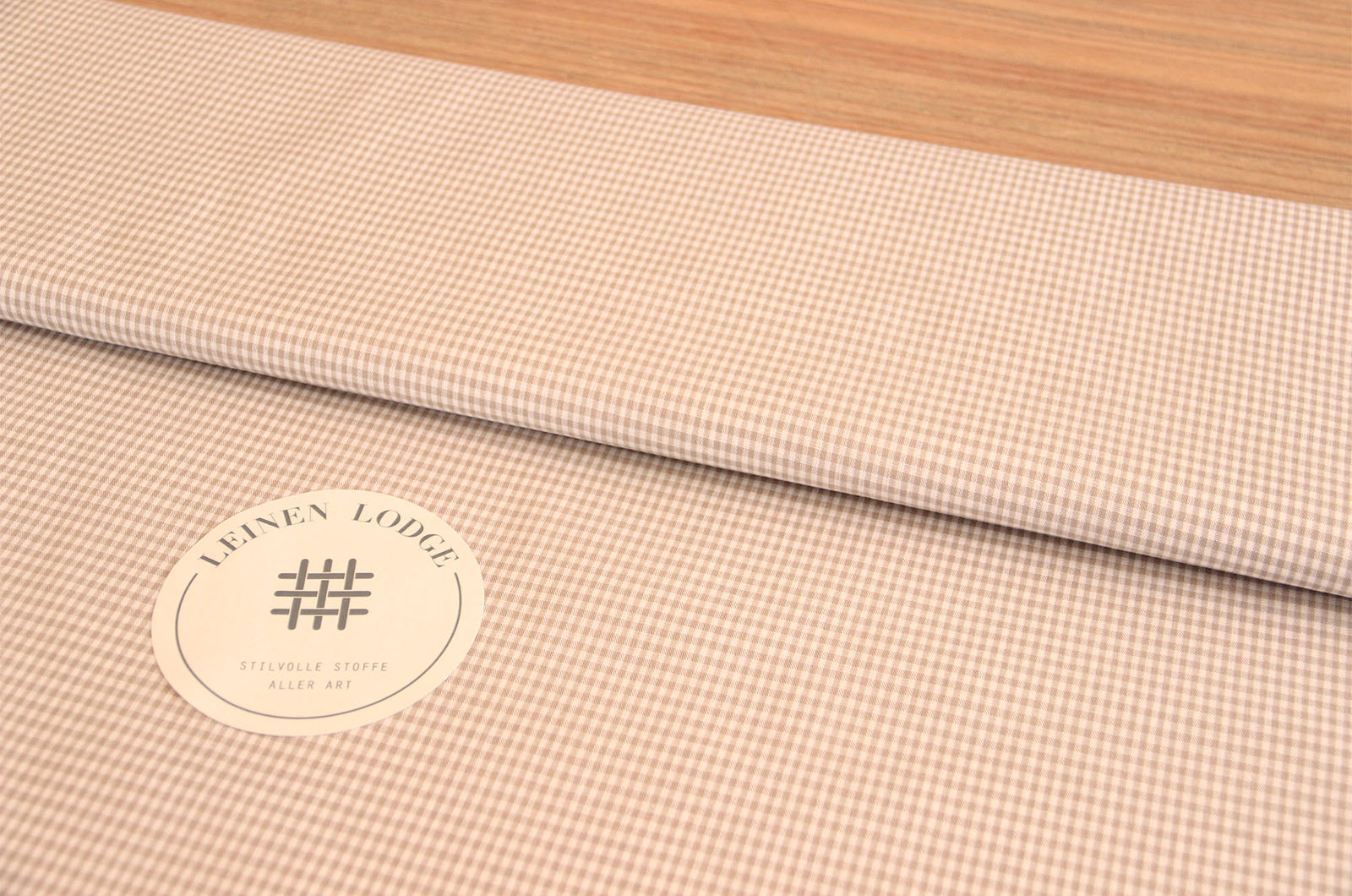 Buy 053-beige Cotton check 3mm * From 50 cm