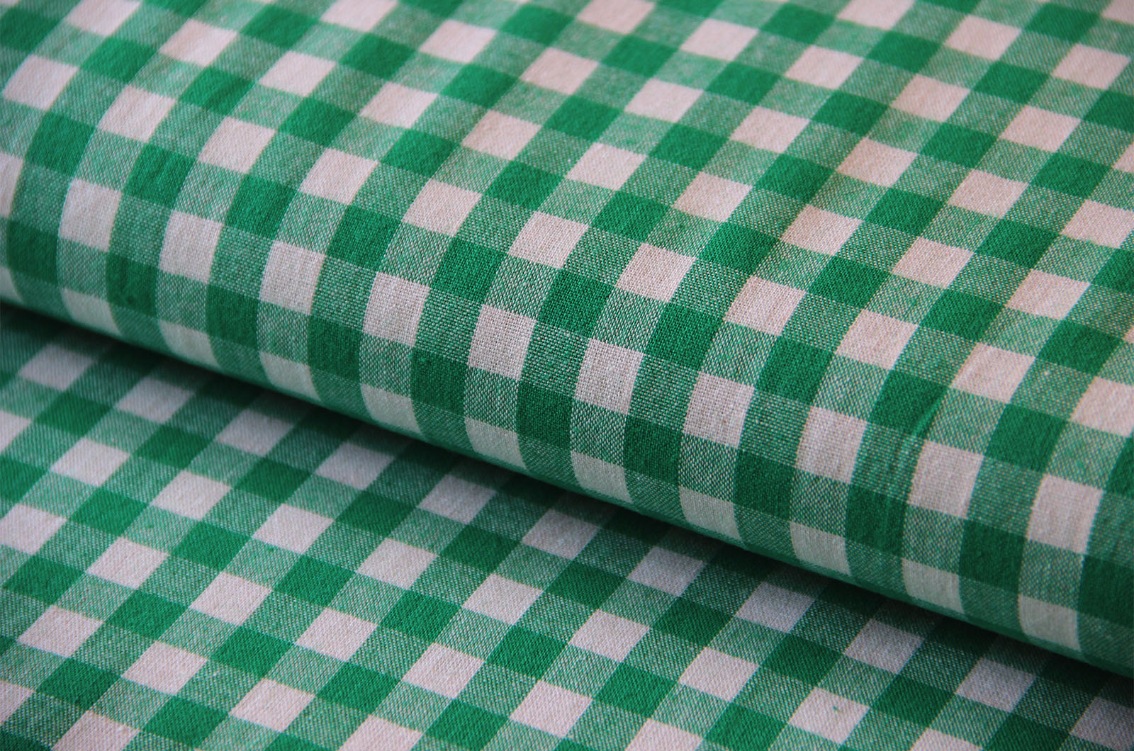 Buy 025-green Cotton check 1 cm * From 50 cm