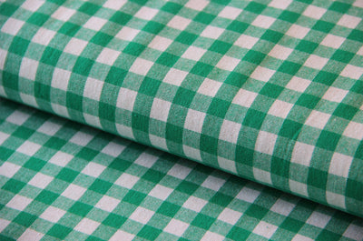 Buy 025-green Cotton check 1 cm * From 50 cm